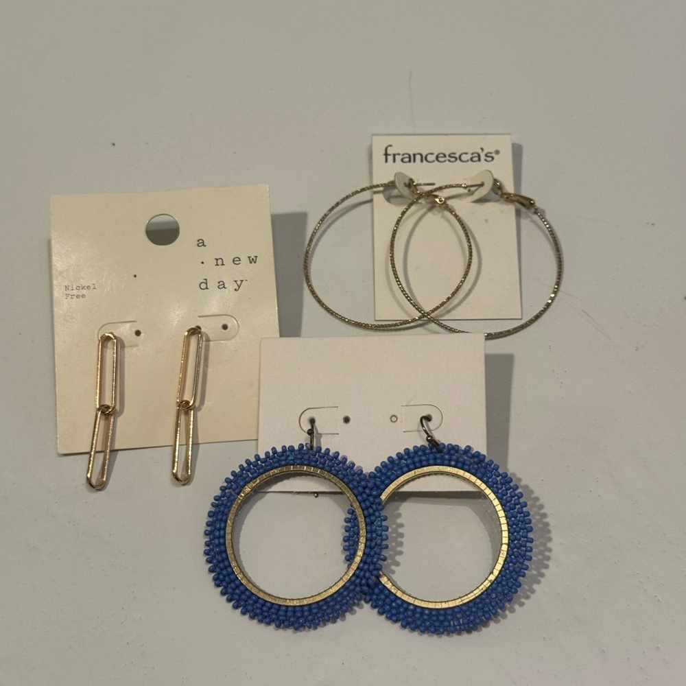 Target and Francesca’s earrings